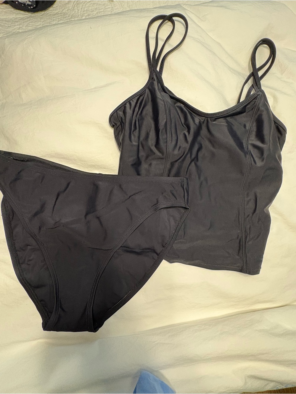 Anne Cole Black Swim Top and Brief Set tankini